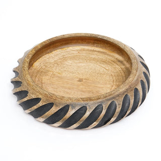 Dannel Handmade Wooden Bowl with Black Filler Dweva