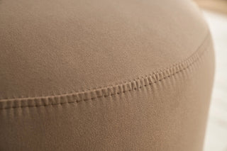 Set Of 1 Upholstered Kitchen & Dining Room Barrel Chair, Mid Century Modern Round Velvet Dining Chair, 360 Degree Swivel Comfy Armless Accent Makeup Vanity Side Chair for Bedroom Living Room Dweva