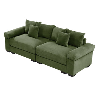 Velora Cloud Modular Sofa - Green