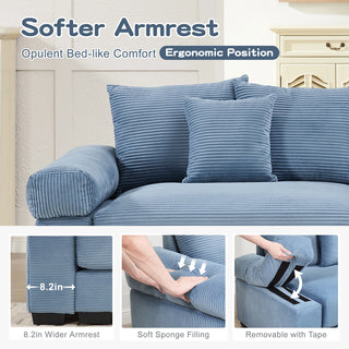 Velora Cloud Modular Sofa - Blue