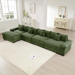 Velora Cloud Modular Sofa - Green
