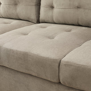 Vetra 3-Piece Pineapple Fabric Sectional Sofa Set Dweva