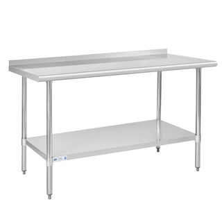 Stainless Steel Table 30 x 60 Inches Metal Prep Table with Adjustable Undershelf, Stainless Table for Commercial Kitchen, Outdoor, Restaurant, Hotel & Garage Dweva