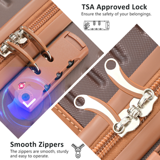 Hardshell Luggage Set with TSA Lock, 360° Spinner Wheels, Lightweight Durable Travel Suitcases for Women/Men Carry-On & Check-In Dweva