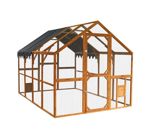 Outdoor Chicken Coop Enclosures 110" Large Kitten Playpen,Upgrade Waterproof Cover Dweva