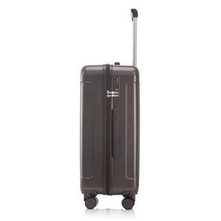 20"/24"/28" 3 pcs/set in ABS Spinner Wheel Luggage, Carry on Suitcase, Matching Color, TSA Combination Lock (Brown) Dweva