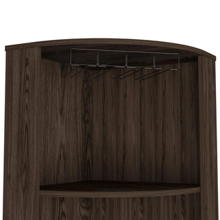 Seattle Bar Cabinet, Eight Bottle Cubbies, Two Large Open Shelves Dweva