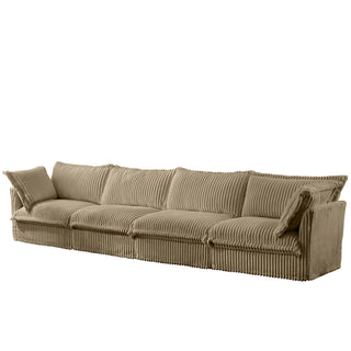 Slipcovered Fluffy Sofa - 4 Seat Dweva