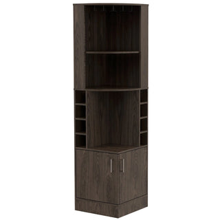 Seattle Bar Cabinet, Eight Bottle Cubbies, Two Large Open Shelves Dweva