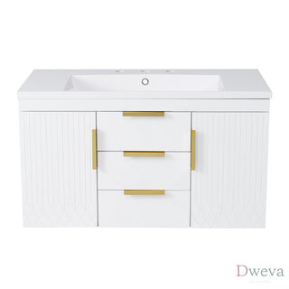 36'' Wall Mounted Bathroom Vanity, Floating Bathroom Storage Cabinet with 2 Drawers, Solid Wood Bathroom Cabinet (Same as N710S236003K) Dweva