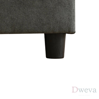 Fluffy 2-Piece Flannel Storage Sleeper Sectional Sofa Dweva