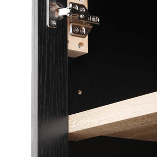 K&K 71" Tall Arched Kitchen Pantry Cabinet with 2 Large Drawers, Modern Farmhouse Kitchen Storage Cabinets with Adjustable Shelves, Glass Door, Wood Versatile Cupboard for Kitchens, Dining Room, Black Dweva