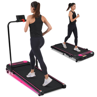 NEW Folding Walking Pad Under Desk Treadmill for Home Office -2.5HP Walking Treadmill With Incline 0.5-7.5MPH 300LBS Capacity Treadmill for Walking Running - Two Ways to Adjust Speed Dweva