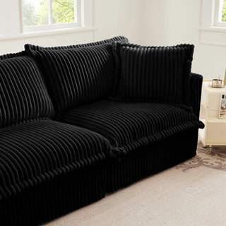 Slipcovered Fluffy Sofa - 2 Seat Dweva