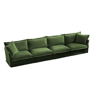 Slipcovered Fluffy Sofa - 4 Seat Dweva