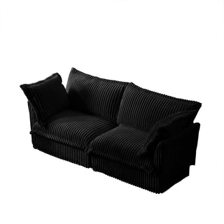 Slipcovered Fluffy Sofa - 2 Seat Dweva