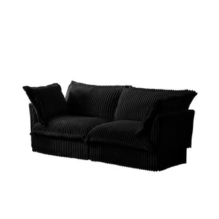 Slipcovered Fluffy Sofa - 2 Seat Dweva