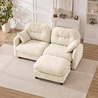 Mira Loveseat With Ottoman Dweva