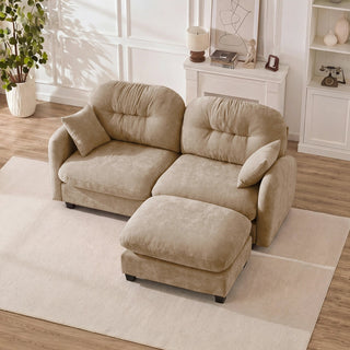 Mira Loveseat With Ottoman Dweva