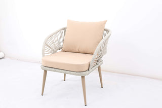 75.5" 5-Piece Grey PE(Polyethylene)&Iron Outdoor Sofa Set