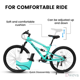 A26207 26 Inch Steel Frame Shock Fork Plus Shock Absorber 21-speed Unisex Mountain Bike Dweva