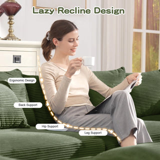 Velora Cloud Modular Sofa - Green