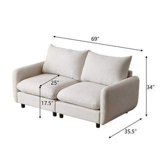 L Shaped Modular Free Combination Sectional Sofa Dweva