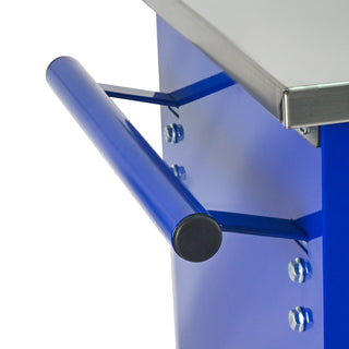 5 Drawers Multifunctional Tool Cart with Wheels,Metal Rolling Tool Cart Storage for Garage Workshop Warehouse Repair Shop--With Stainless Steel Roof- BLACK&BLUE Dweva