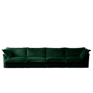 Slipcovered Fluffy Sofa - 4 Seat Dweva