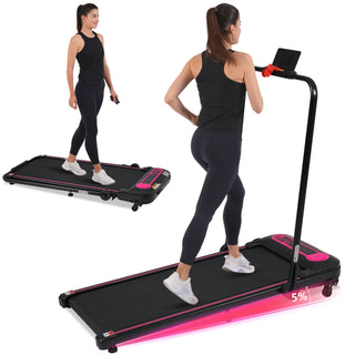 NEW Folding Walking Pad Under Desk Treadmill for Home Office -2.5HP Walking Treadmill With Incline 0.5-7.5MPH 300LBS Capacity Treadmill for Walking Running - Two Ways to Adjust Speed Dweva