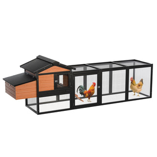 Wooden Chicken Coop, Large Outdoor Hen House with Nesting Box Poultry Cage, Rabbit Hutch Bunny Cage , Waterproof for Outdoor Backyard Dweva