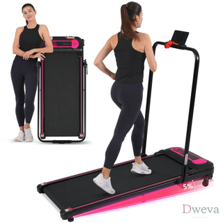 NEW Folding Walking Pad Under Desk Treadmill for Home Office -2.5HP Walking Treadmill With Incline 0.5-7.5MPH 300LBS Capacity Treadmill for Walking Running - Two Ways to Adjust Speed Dweva
