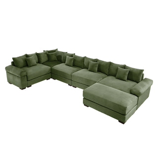 Velora Cloud Modular Sofa - Green