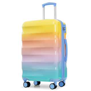 Luggage Set 3 Piece – Hardshell Suitcases with Spinner Wheels and TSA Lock, Lightweight Durable PC+ABS, Vibrant Glossy Expandable Design for Travel (20"/24"/28") Dweva