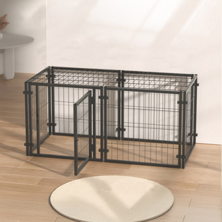 47.2" Dog Crate for Small Medium Large Dogs, Puppy Dog Playpen for Yard Indoor Outdoor Use, Pet Dog Cage Kennel (47.2"L x 23.6"W x 23.6"H) Dweva