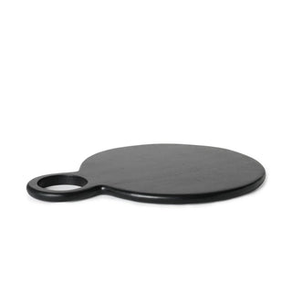Handmade Midnight Mango Wood Round Cheeseboard-15X11 Inch Dweva