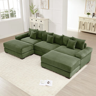 Velora Cloud Modular Sofa - Green