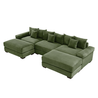 Velora Cloud Modular Sofa - Green