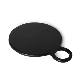 Handmade Midnight Mango Wood Round Cheeseboard-15X11 Inch Dweva