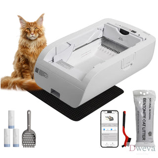 Smart Cat Litter Box Cat Litter Box Wide Opening Dweva