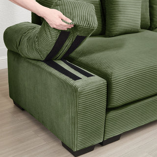 Velora Cloud Modular Sofa - Green