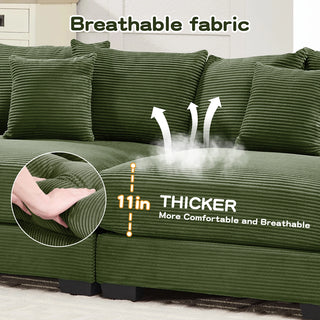 Velora Cloud Modular Sofa - Green