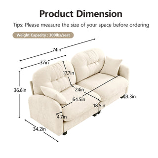 Loveseat Cloud Sectional Couches Dweva