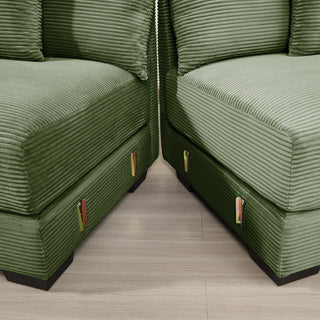 Velora Cloud Modular Sofa - Green