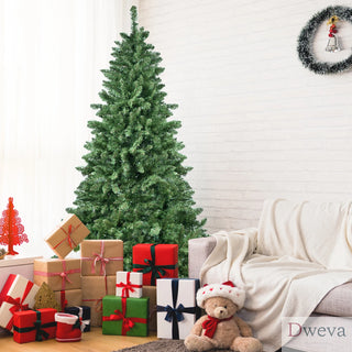 6ft Green Christmas Tree with 300 WiFi-Controlled RGB LED Lights, 751 PVC Tips, 38 Light Functions, Music Sync, Hinged Structure & Metal Stand – Smart App-Controlled Holiday Tree Dweva