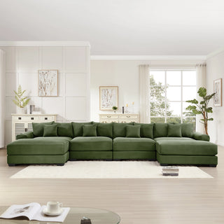 Velora Cloud Modular Sofa - Green