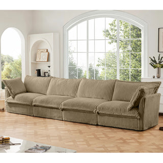 Slipcovered Fluffy Sofa - 4 Seat Dweva