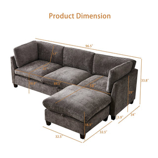 96.5" Sectional Couch Dweva