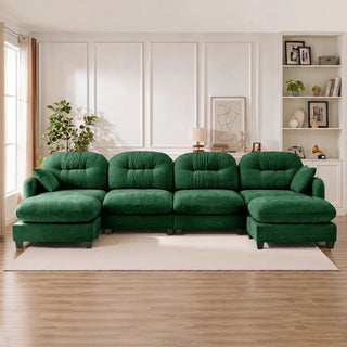 Mira King With Double Ottoman Dweva