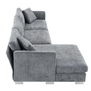 Seren 96" Chenille Cloud Sectional Sofa Dweva
